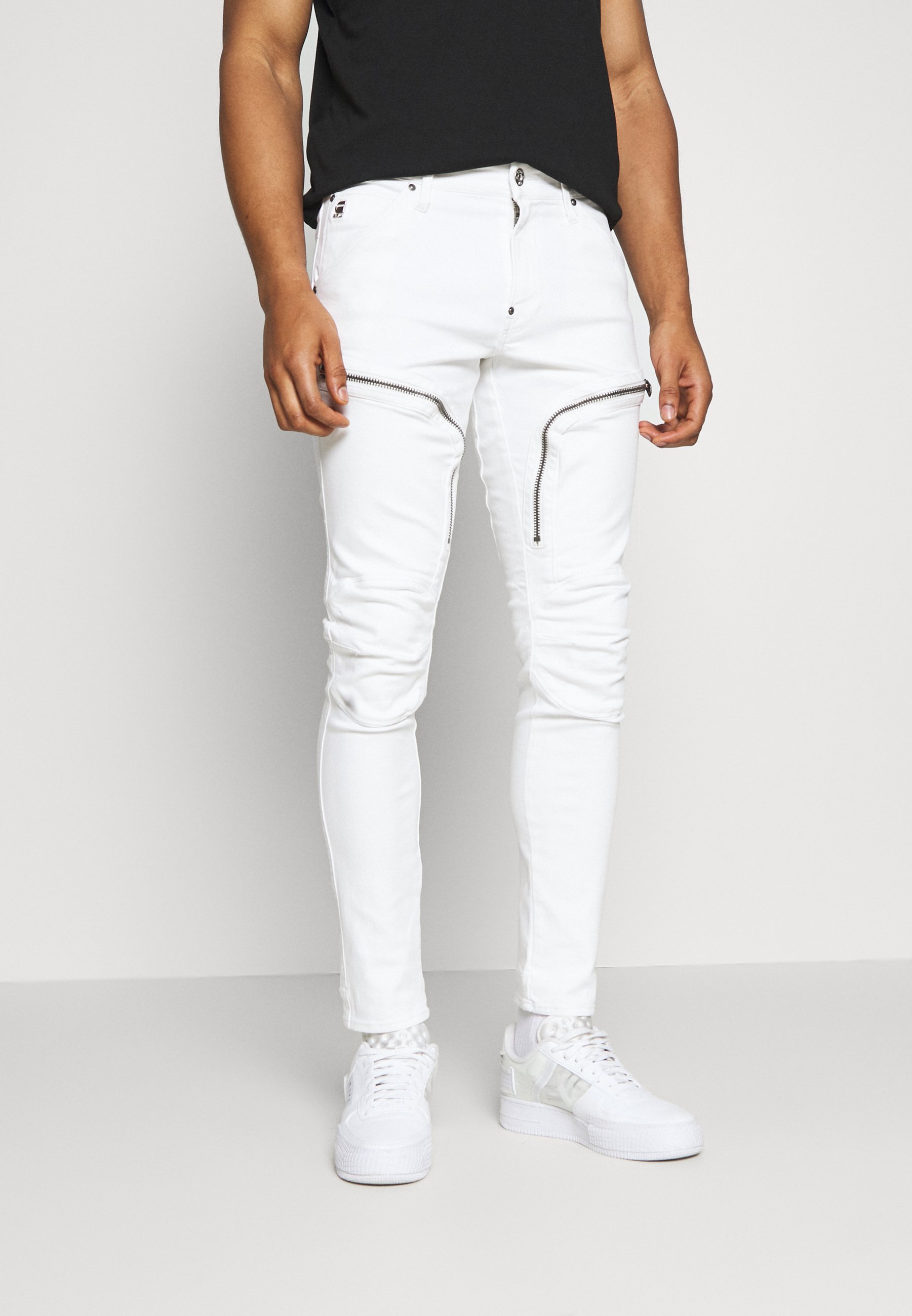 G-Star AIR DEFENCE ZIP SKINNY - Jeans Skinny Fit - elto white superstretch  - white/Wit denim/whitedenim - Zalando.nl