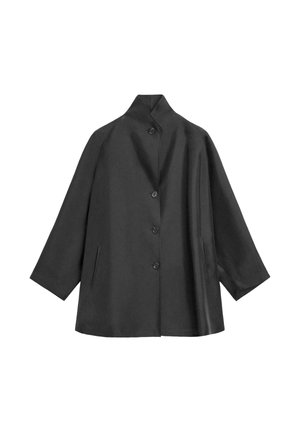 FLOWING VOLUMINOUS WITH BUTTON DETAILS - Giacca da mezza stagione - black