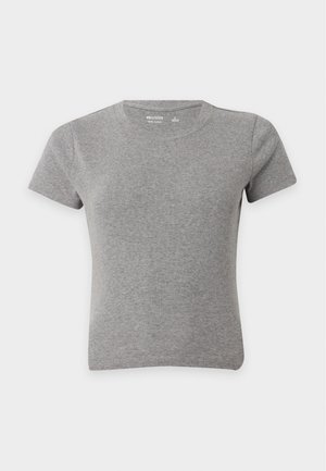 Hollister Co., COTTON CREW - T-shirt basic - grey