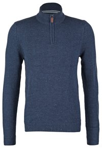 Stickad tröja - blue melange