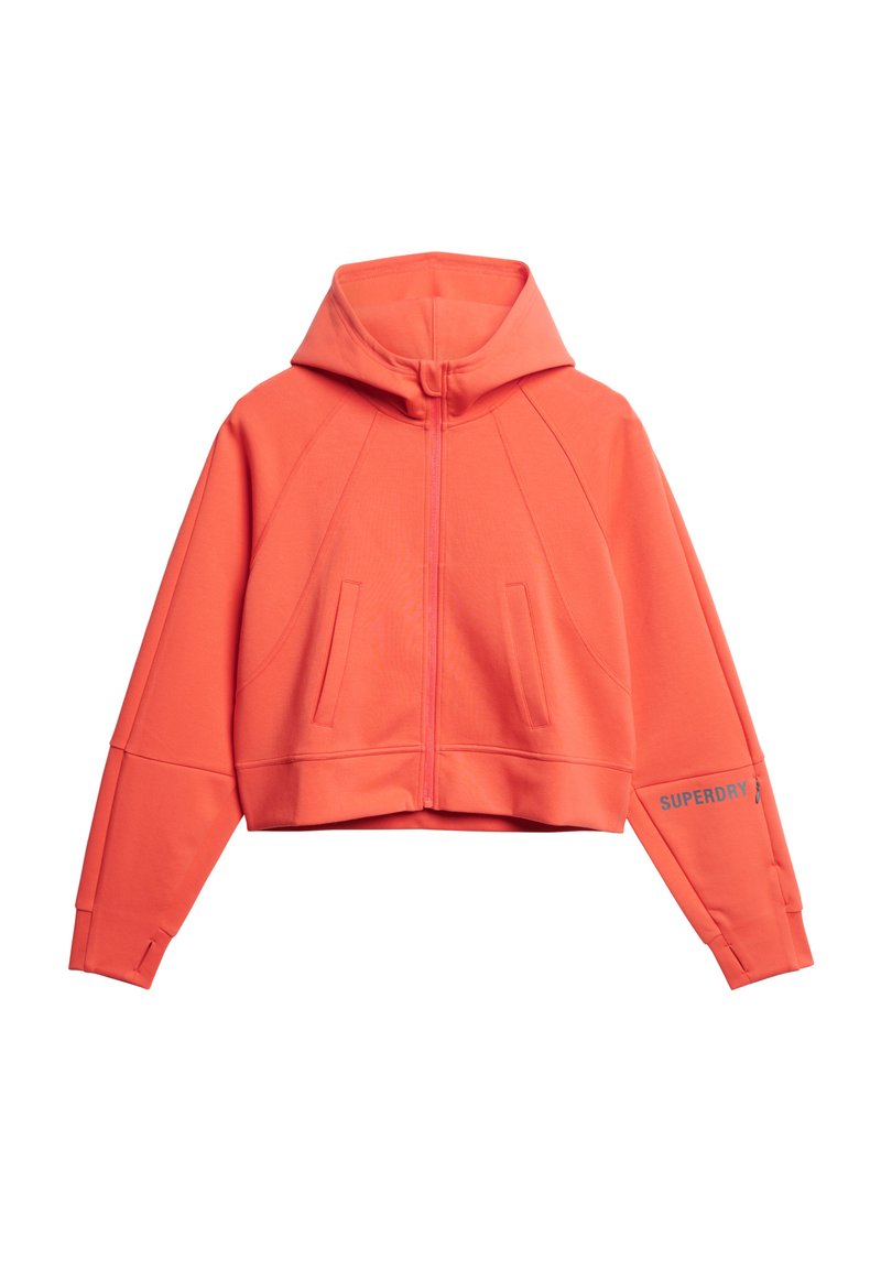 Superdry & Co Sweater met rits koraalrood