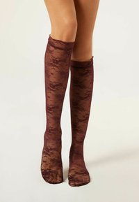 Kniestrümpfe - burgundy