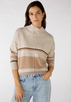 MIT STEHKRAGEN - Jumper - camel brown