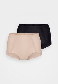 EVERYDAY SHAPER SHORTY 2 PACK - Shapewear - cappuccino/black