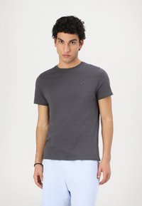 Tommy Jeans SLIM TEE - T-shirt - bas - washed black