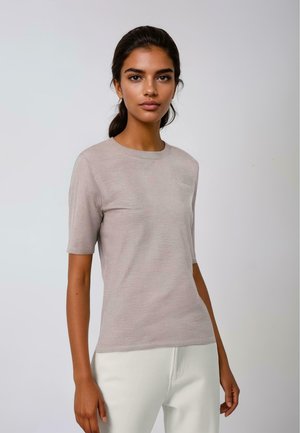 SHORT SLEEVE KEEP ME - T-Shirt basic - warm sand melange