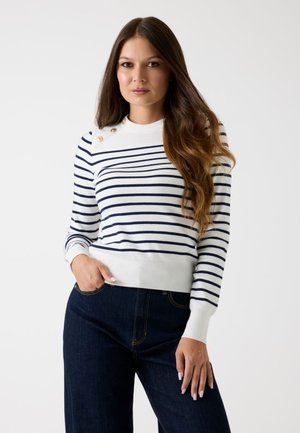 GESTREIFTER - Pullover - mehrfarbig weiß