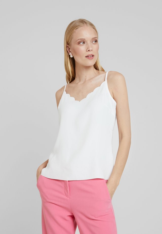 SIINA SCALLOP NECKLINE CAMI TOP - Top - ivory