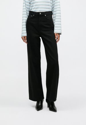 REBECCA - Wide leg - black rinse