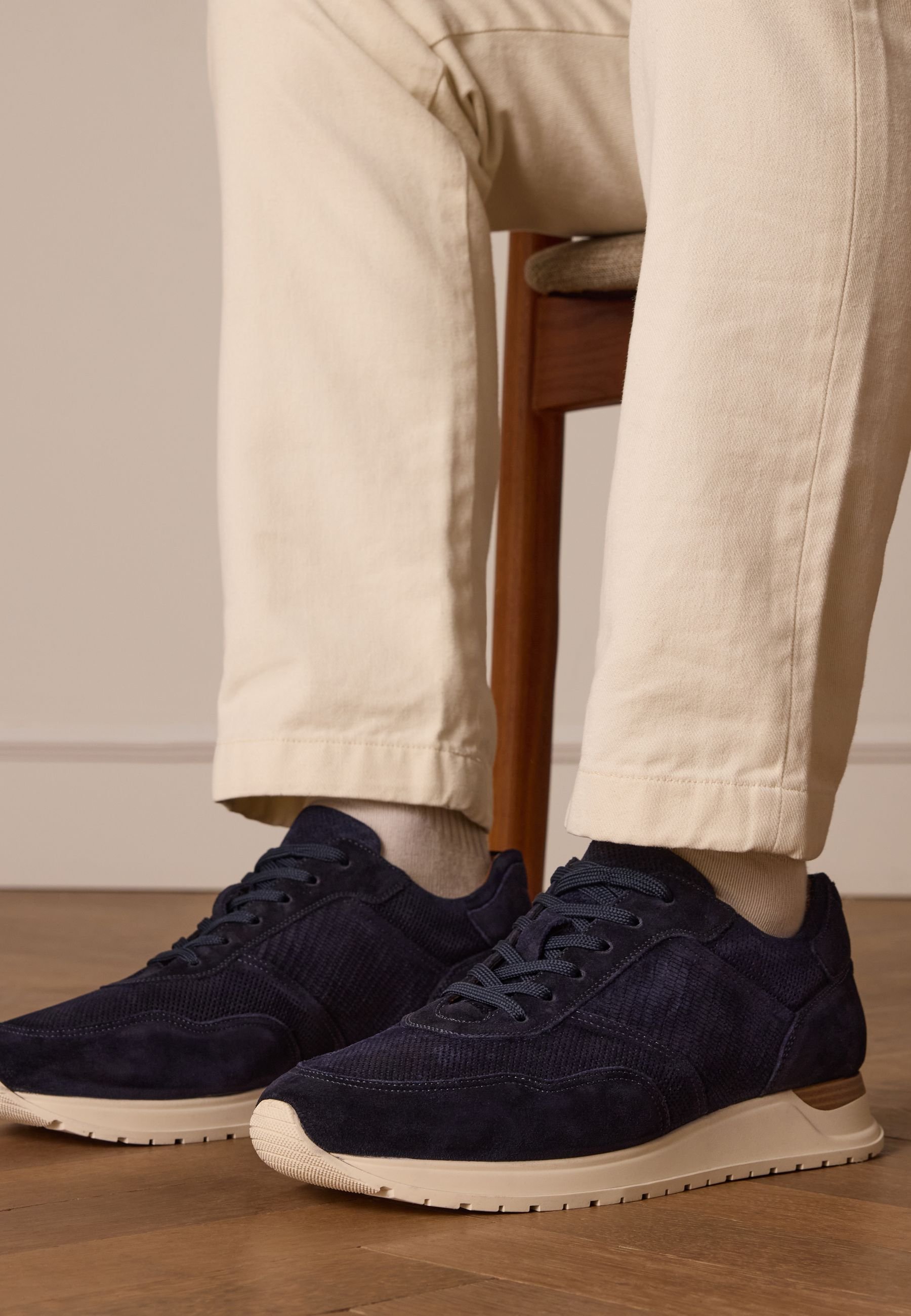 Manfield Sneakers laag blau/blauw