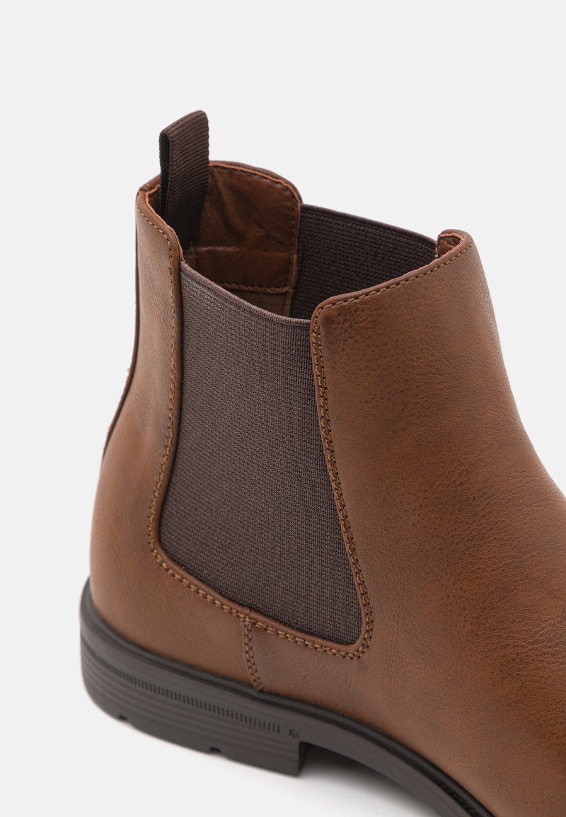 JACK & JONES Heren Jfwfenchurch Pu Chelsea Boot Chelseaboots, cognac, 46 EU