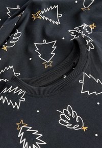 Next SINGLE FAMILY CHRISTMAS REGULAR FIT - Nattplagg set - black and gold christmas tree