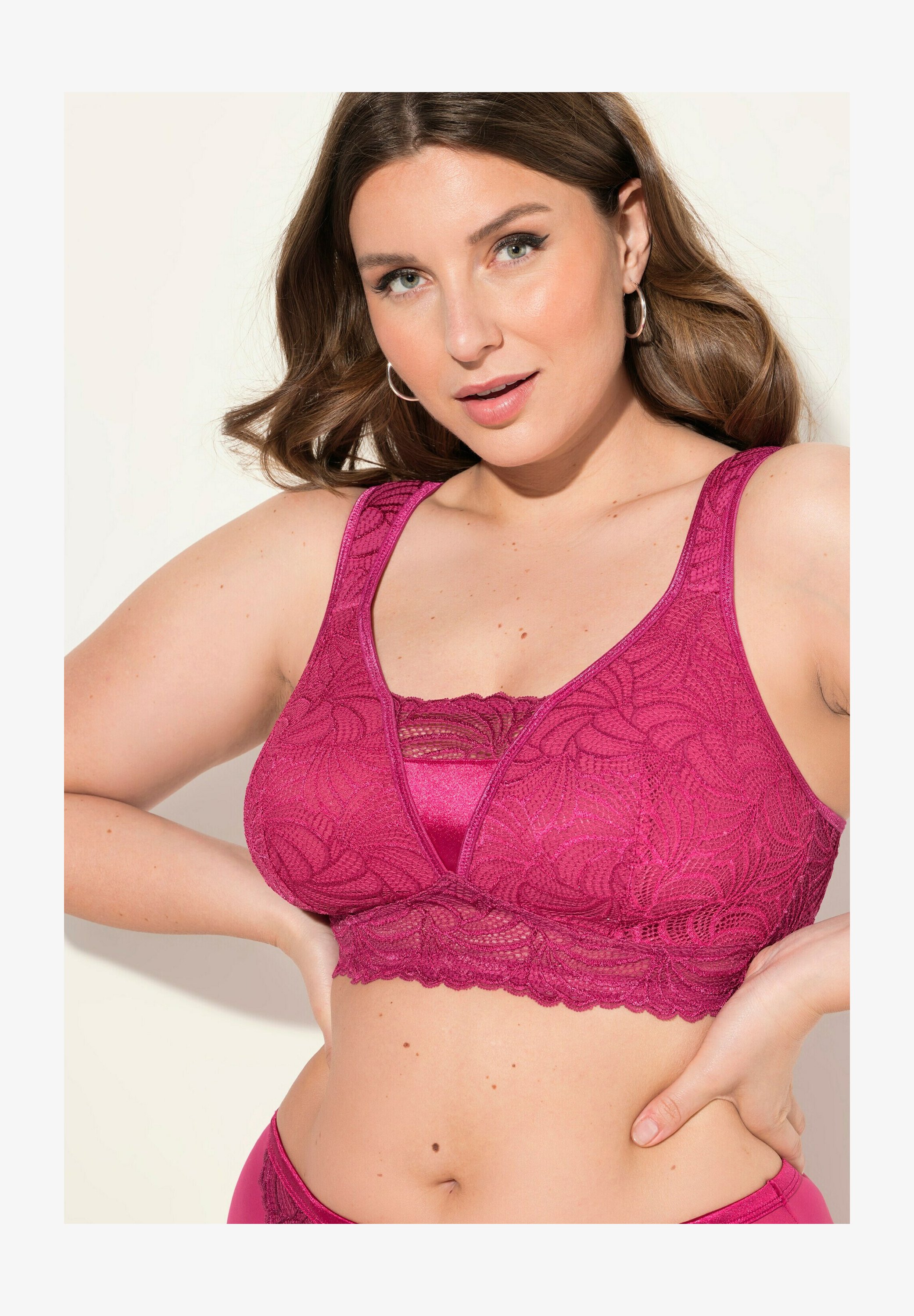 Reggiseno Donna Senza Ferro Push Up – Morbido E Senza Cuciture – Per Seni Grandi – Colore Rosa, Taglia 3XL