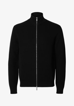 Selected, SLHDANE FULL ZIP - Kardigán - black