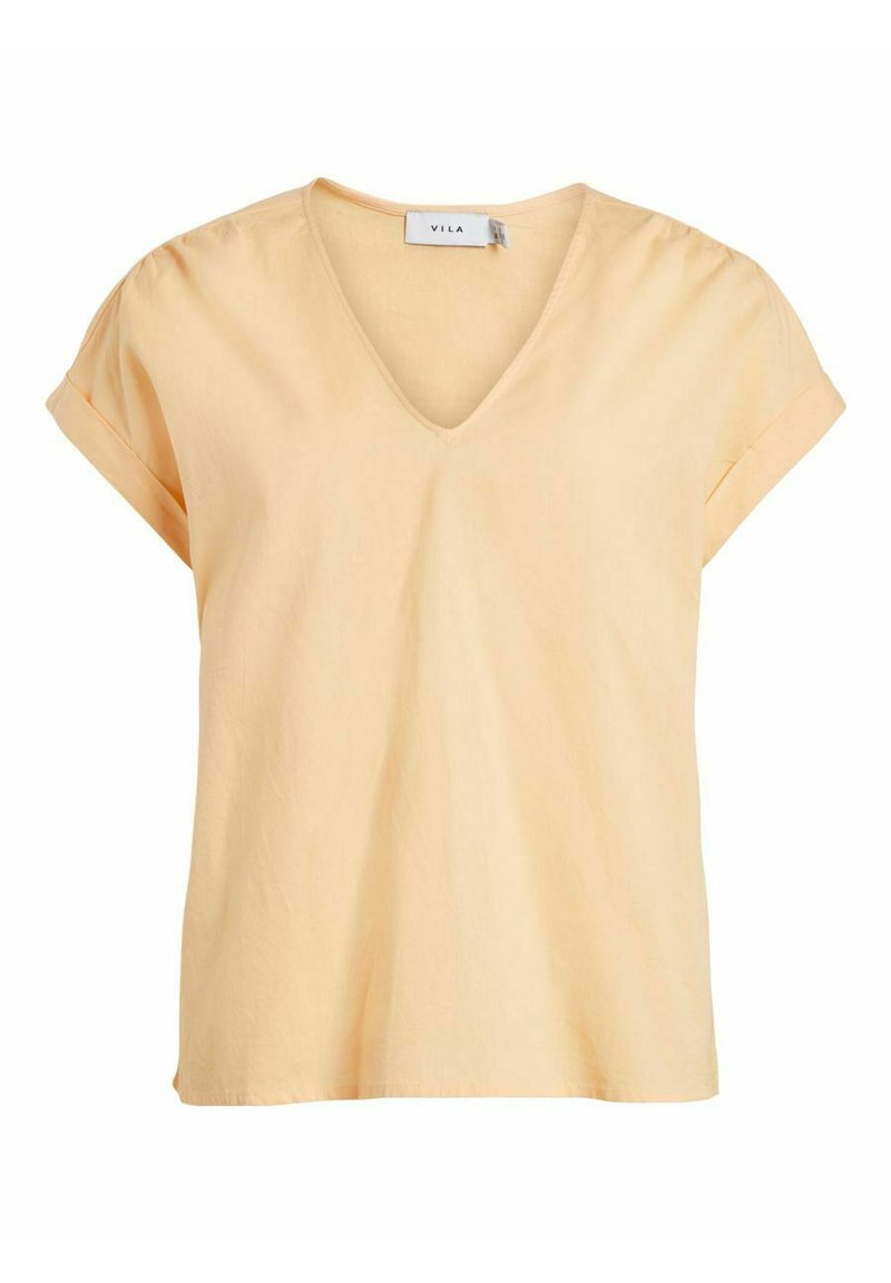 Vila T-shirt print abrikoos