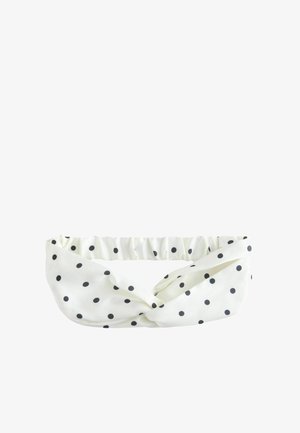 Next, TWIST DETAIL HEADBAND . - Hair styling accessory - black ecru polka dot