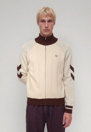 Hummel, KNIT BEE TRACKJACKET - Gilet - beige dark brown