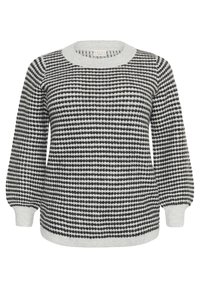 ELIONA - Džemper - light grey m black structure