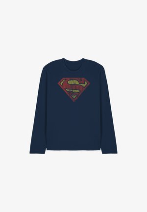 Cotton Soul, SUPERMAN - LOGO/VINTAGE - Long sleeved top - dark blue