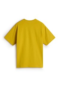 Korte mouwen T-shirt van helder geel katoen, met een ronde hals en een ontspannen pasvorm, een soepele textuur en minimale stikseldetails.