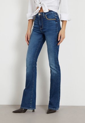 Guess HIGH WAIST - Jeans Bootcut - blau