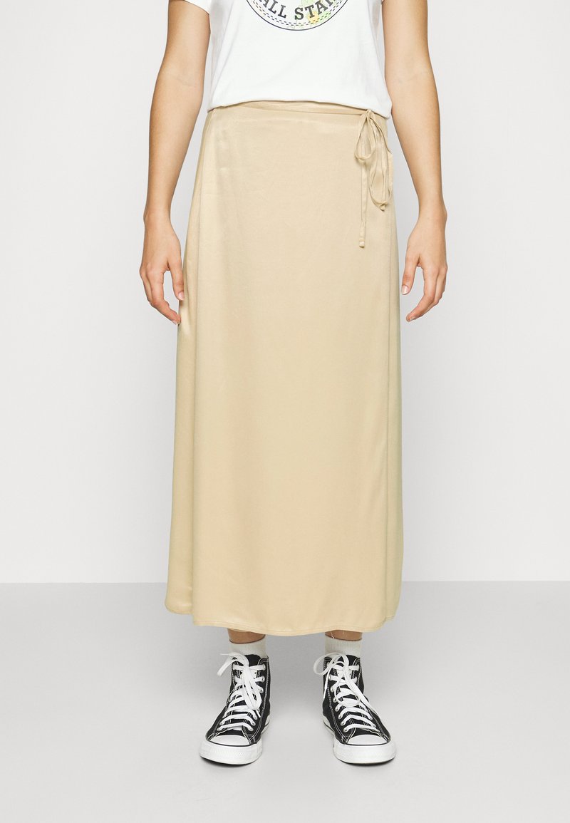 Damen Jeansröcke | NA-KD OVERLAP MIDI SKIRT Wickelrock light beige/beige - SF20902 Damen Jeansröcke | NA-KD OVERLAP MIDI SKIRT Wickelrock light beige/beige - SF20902