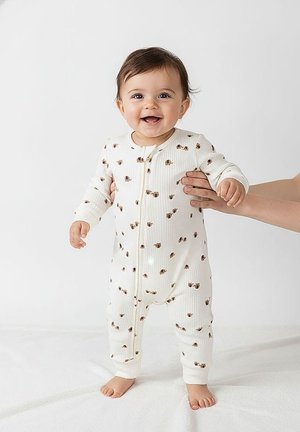 MINOTI, 3 PACK ZIP MINIMAL DESIGN - Pyjama - cream/grey