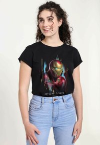 Marvel AVENGERS: ENDGAME IRONMAN PORTRAIT - Triko s potiskem - black