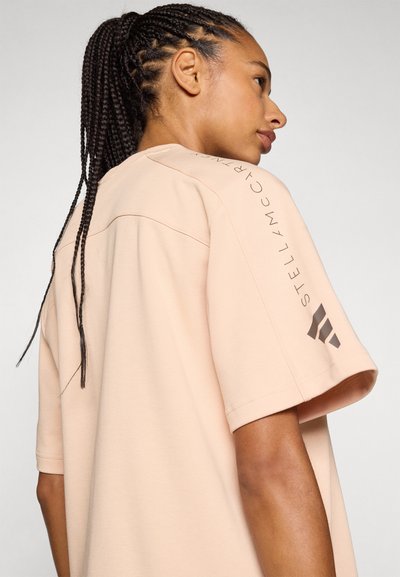 adidas by Stella McCartney LOGO TEE - Marškinėliai su spaudiniu - soft powder