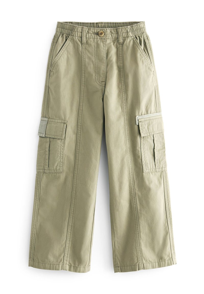 Next - WIDE LEG - Armijas stila bikses - khaki green, Palielināt