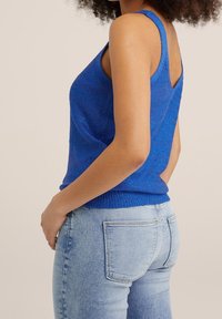 WE Fashion Stickad tröja - blue denim