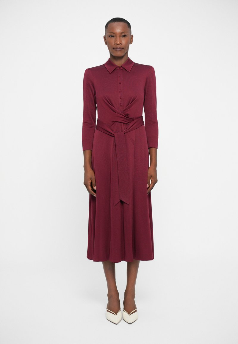 Diane von Furstenberg SANA TWO DRESS - Shirt dress - wine pink/bordeaux - Zalando Diane von Furstenberg SANA TWO DRESS - Shirt dress - wine pink/bordeaux - Zalando