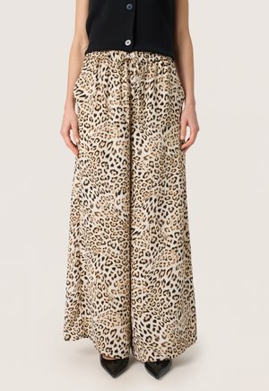 SHIRLEY WIDE PRINTED  - Pantaloni - leopard print
