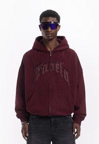 FAVELA AVES FRONTZIP - Φούτερ με κουκούλα - bordeaux