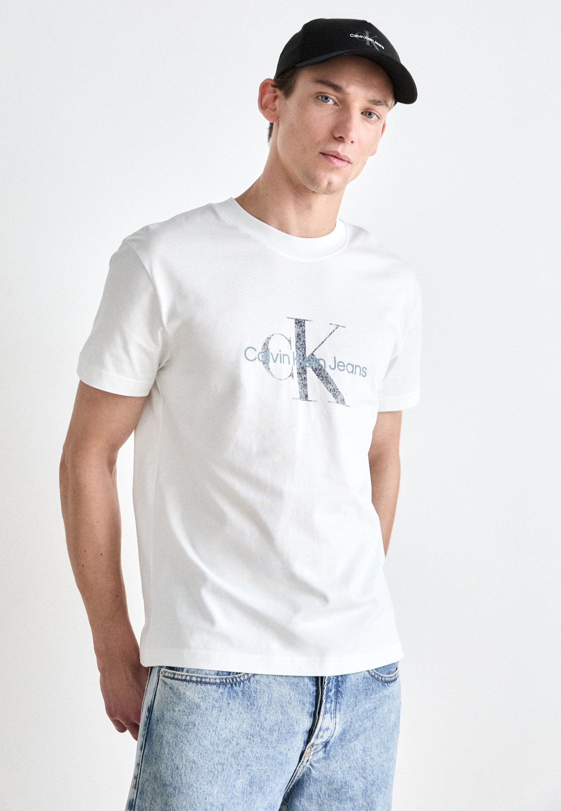 Calvin Klein Jeans TEXTURED MONOLOGO TEE - Print T-shirt
