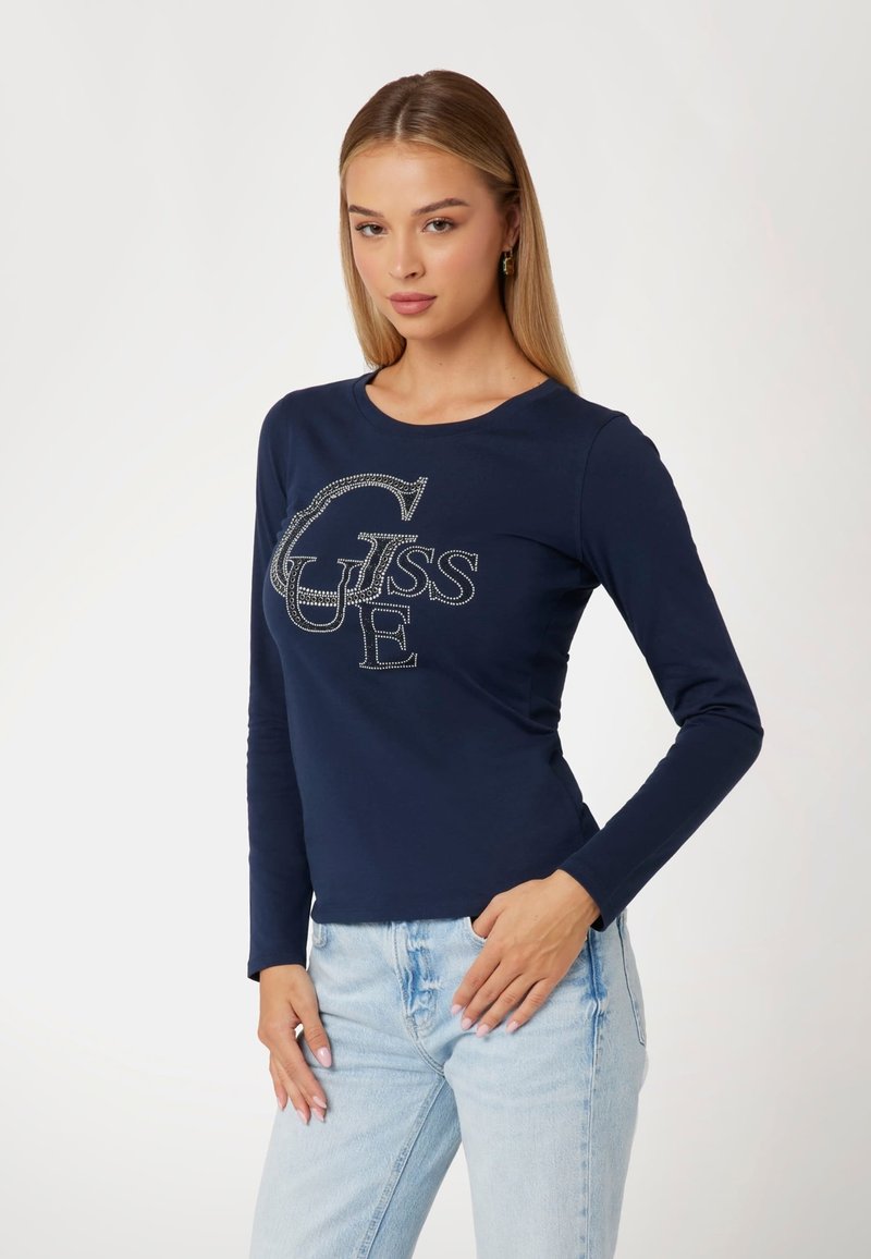 Guess STUDDED - Ilgarankovis viršutinės dalies drabužis - blau
