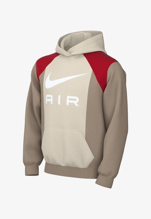 Nike Sportswear AIR - Jersey con capucha - khaki light orewood brn university burn