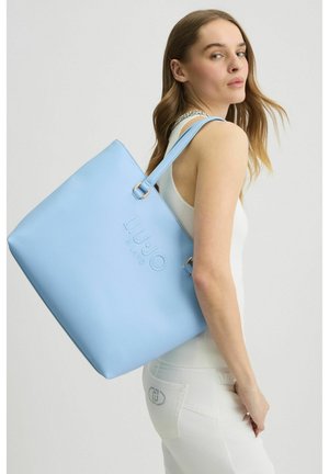 LIU JO SHOPPING WITH LOGO - Shopping bag - light blue
