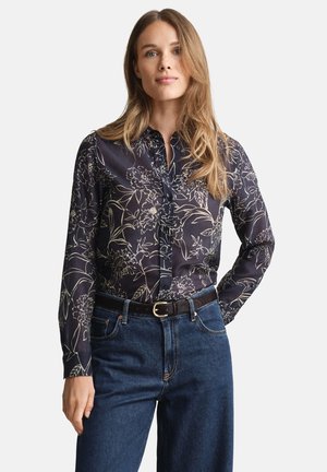 REG FLORAL PRINT - Gombos blúz - evening blue