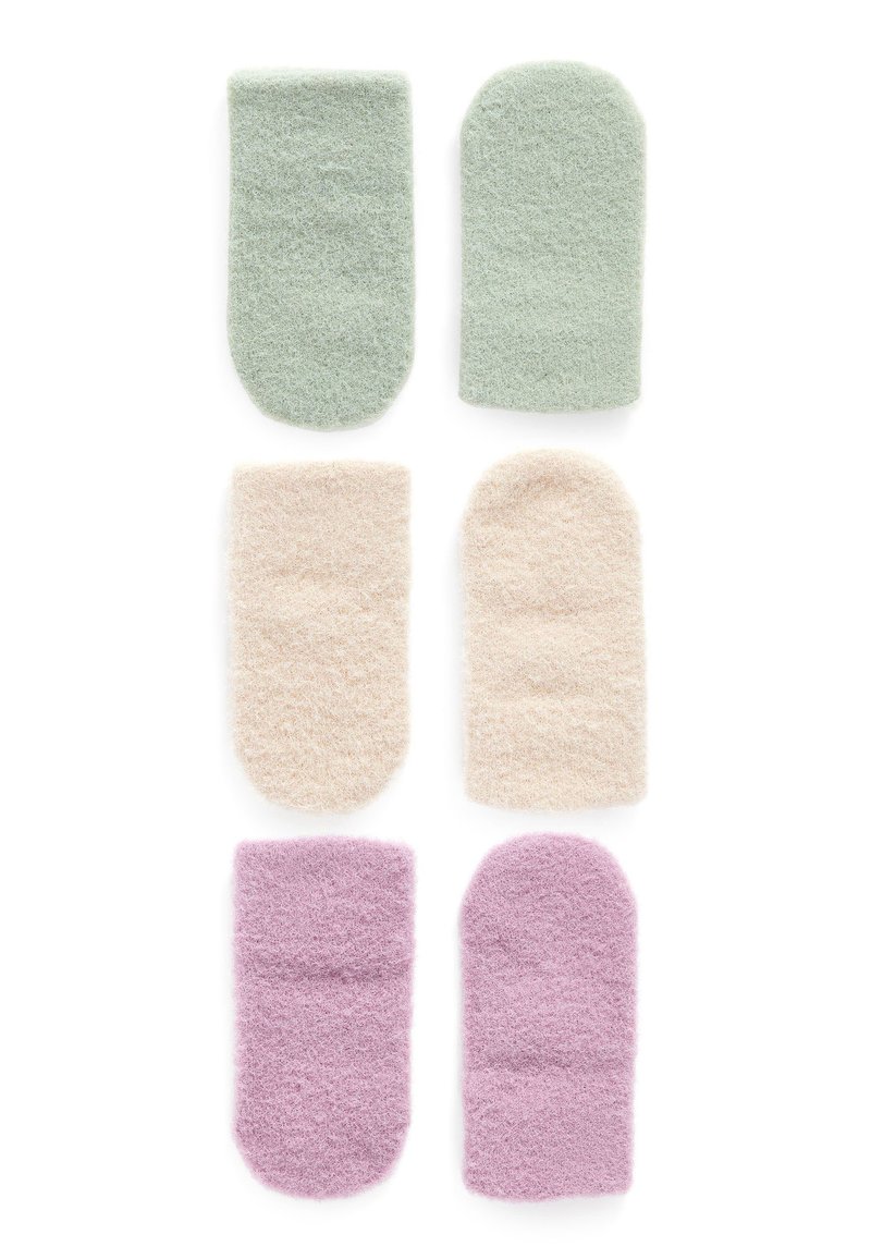 Next - FLUFFY MAGIC 3 PACK  - Wanten - purple green brown, Vergroten