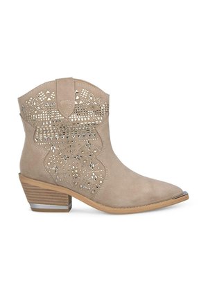 BRILLOS - Cowboy/biker ankle boot - marrón claro