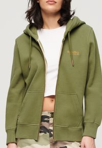 Superdry & Co Sweater met rits - olive khaki