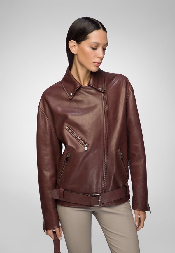 GISELE - Lederjacke - bordeaux