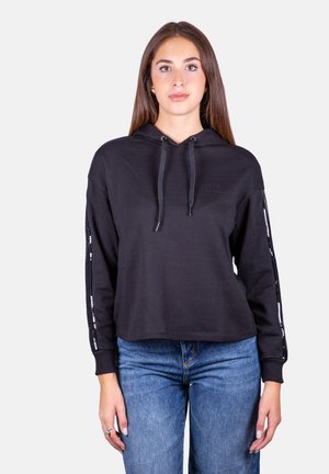 Armani Exchange, CON STRASS - Felpa con cappuccio - nero