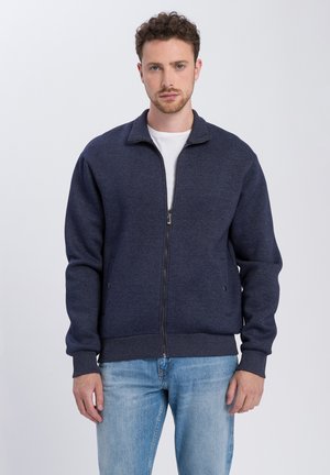 Zip-up sweatshirt - navy-melange