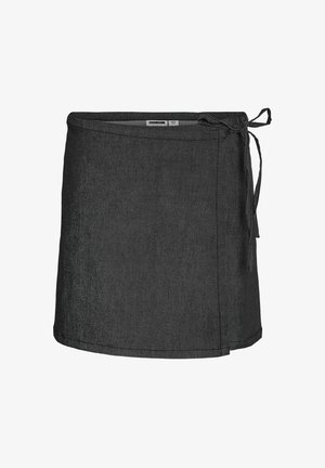 Noisy May, Wrap NMNICKI MINI - Jupe trapèze - grey denim