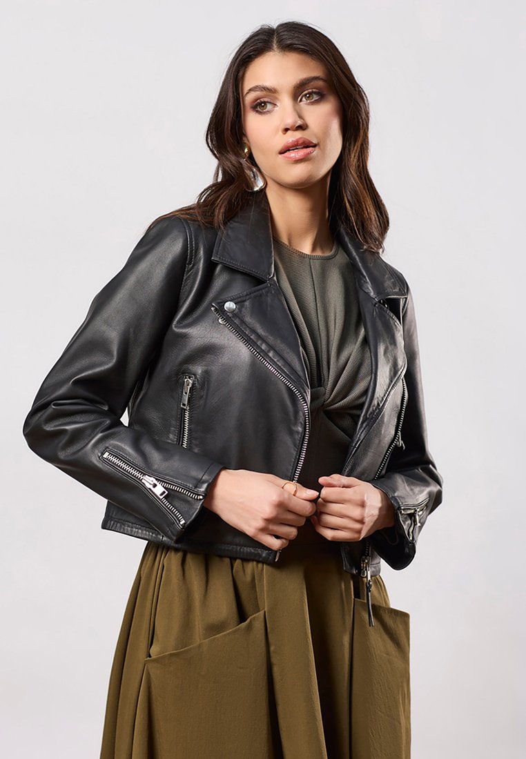 Closet Leren jas zwart Closet Leren jas zwart