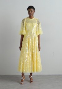 Needle & Thread RAINDROP SHORT SLEEVE ANKLE GOWN - Cocktailjurk - lemon