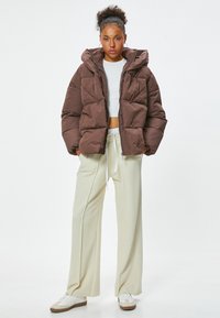 Koton HOODED PUFFER  - Vinterfrakke - brown