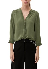QS Blouse - olivgrün